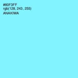 #80F3FF - Anakiwa Color Image