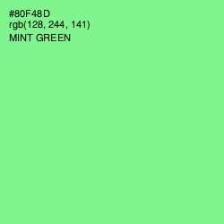 #80F48D - Mint Green Color Image