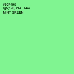 #80F490 - Mint Green Color Image