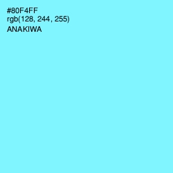 #80F4FF - Anakiwa Color Image