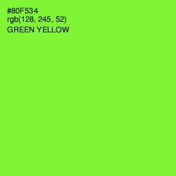 #80F534 - Green Yellow Color Image