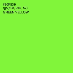 #80F539 - Green Yellow Color Image