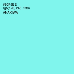 #80F5EE - Anakiwa Color Image