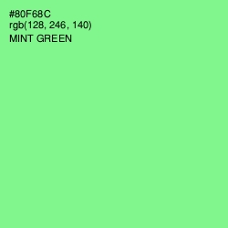 #80F68C - Mint Green Color Image