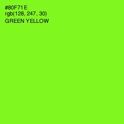 #80F71E - Green Yellow Color Image