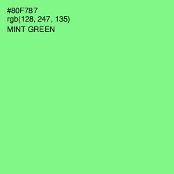 #80F787 - Mint Green Color Image