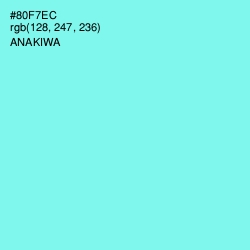 #80F7EC - Anakiwa Color Image