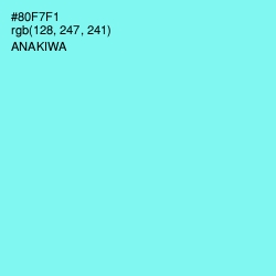 #80F7F1 - Anakiwa Color Image