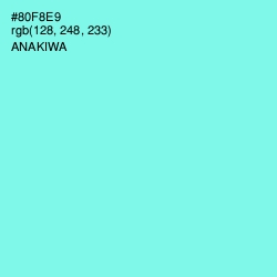 #80F8E9 - Anakiwa Color Image