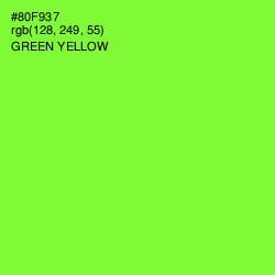 #80F937 - Green Yellow Color Image