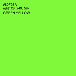 #80F93A - Green Yellow Color Image