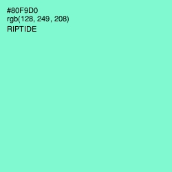 #80F9D0 - Riptide Color Image