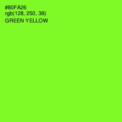 #80FA26 - Green Yellow Color Image