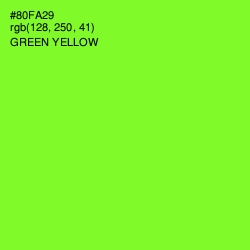 #80FA29 - Green Yellow Color Image