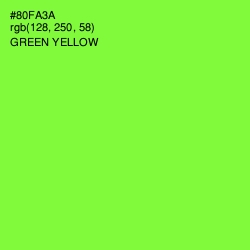 #80FA3A - Green Yellow Color Image