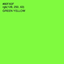 #80FA3F - Green Yellow Color Image