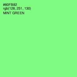 #80FB82 - Mint Green Color Image