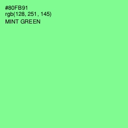 #80FB91 - Mint Green Color Image