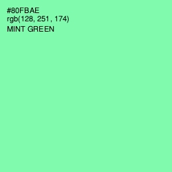 #80FBAE - Mint Green Color Image