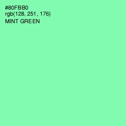 #80FBB0 - Mint Green Color Image