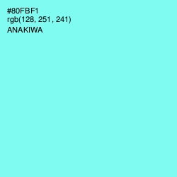 #80FBF1 - Anakiwa Color Image