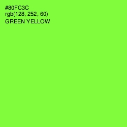 #80FC3C - Green Yellow Color Image