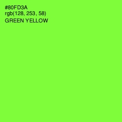 #80FD3A - Green Yellow Color Image