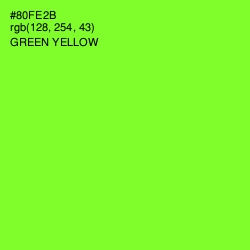 #80FE2B - Green Yellow Color Image