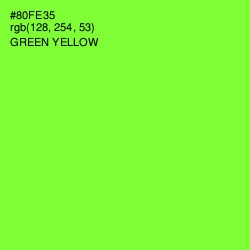 #80FE35 - Green Yellow Color Image