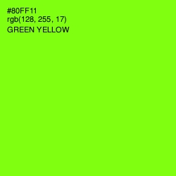 #80FF11 - Green Yellow Color Image