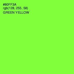 #80FF3A - Green Yellow Color Image