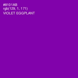 #8101AB - Violet Eggplant Color Image