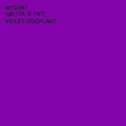 #8103A7 - Violet Eggplant Color Image