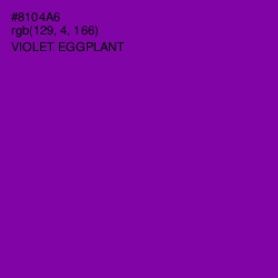 #8104A6 - Violet Eggplant Color Image