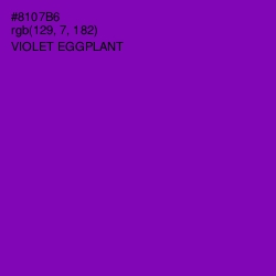 #8107B6 - Violet Eggplant Color Image