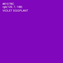 #8107BC - Violet Eggplant Color Image