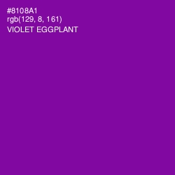 #8108A1 - Violet Eggplant Color Image