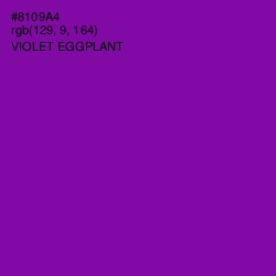 #8109A4 - Violet Eggplant Color Image