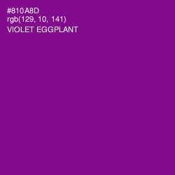 #810A8D - Violet Eggplant Color Image