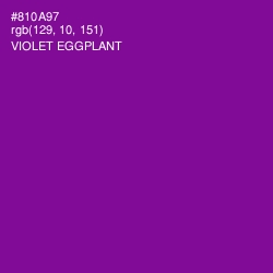 #810A97 - Violet Eggplant Color Image