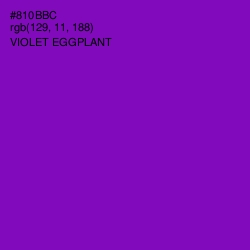 #810BBC - Violet Eggplant Color Image