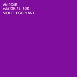 #810D9E - Violet Eggplant Color Image
