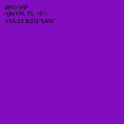 #810DBF - Violet Eggplant Color Image