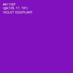 #8111BF - Violet Eggplant Color Image