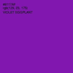 #8117AF - Violet Eggplant Color Image