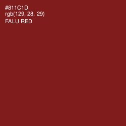 #811C1D - Falu Red Color Image