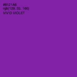 #8121A6 - Vivid Violet Color Image