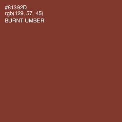 #81392D - Burnt Umber Color Image