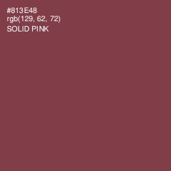 #813E48 - Solid Pink Color Image