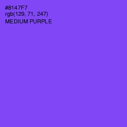 #8147F7 - Medium Purple Color Image